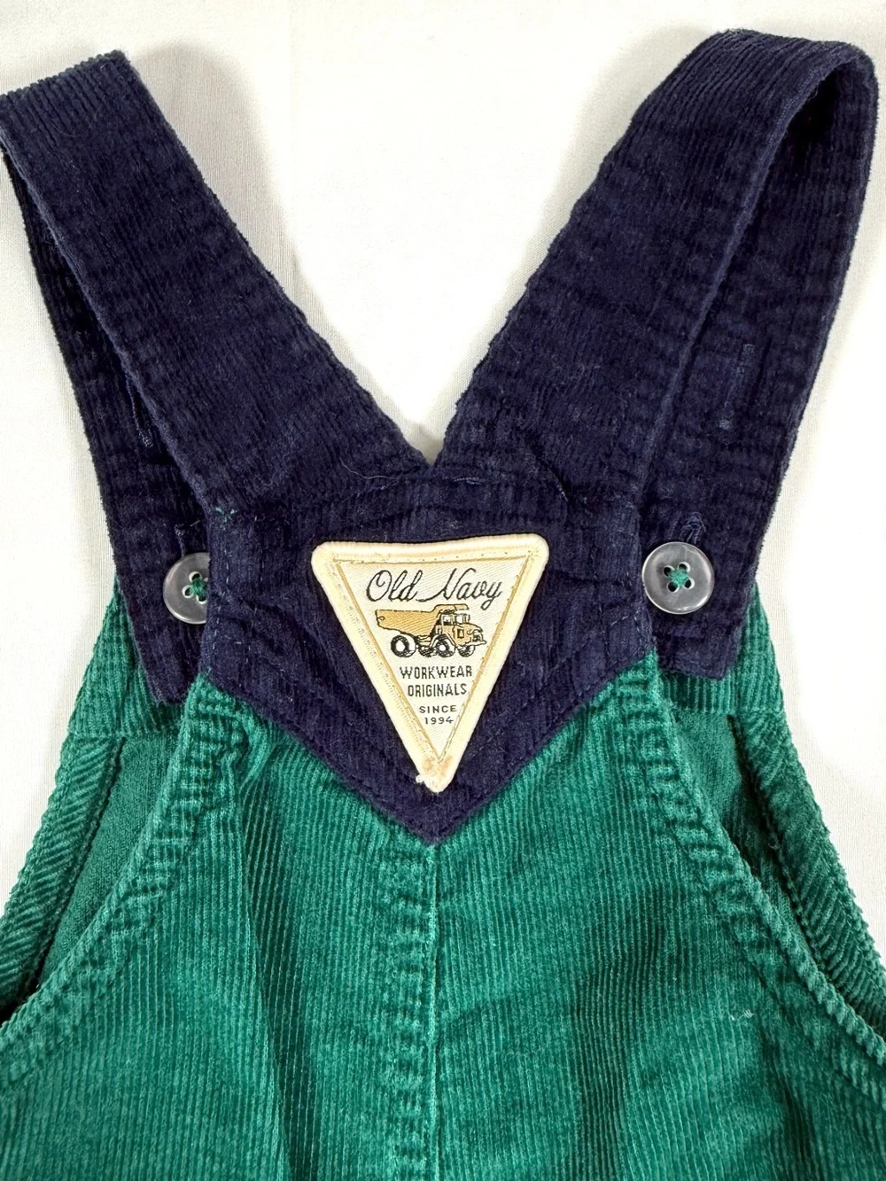 OLD NAVY Baby Corduroy Overalls 6-12M Workwear Retro Carpenter Utility Preppy